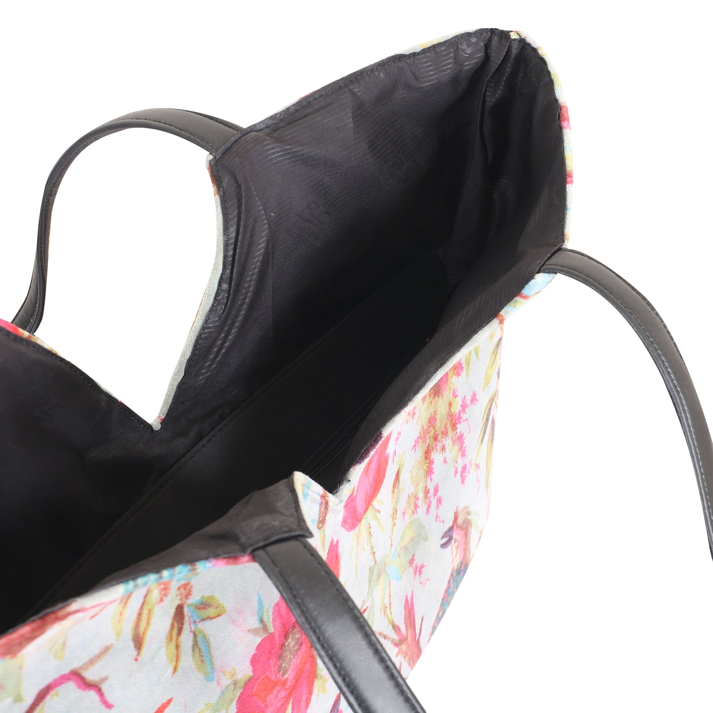 Paradise V Cut Velvet Hand Bag-Ivory