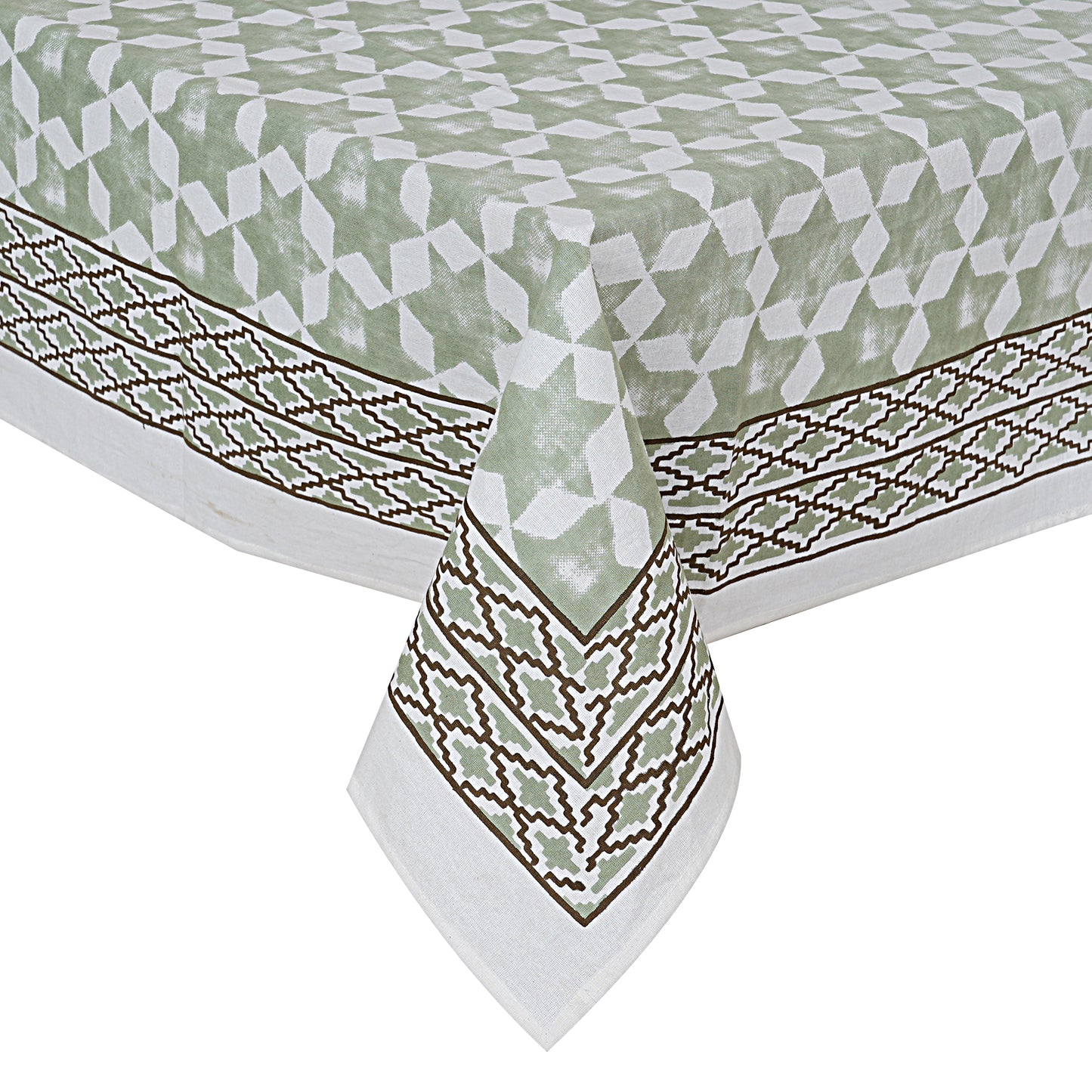 Olive Green Stars Single Bedsheet (90 x 60 Inches)