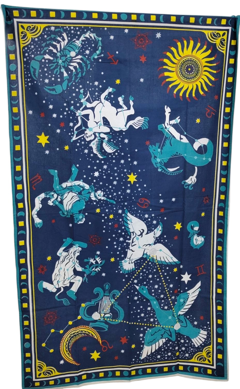 Hermes Greek 4 Seater Table Cover 45 x 60 inches -Blue