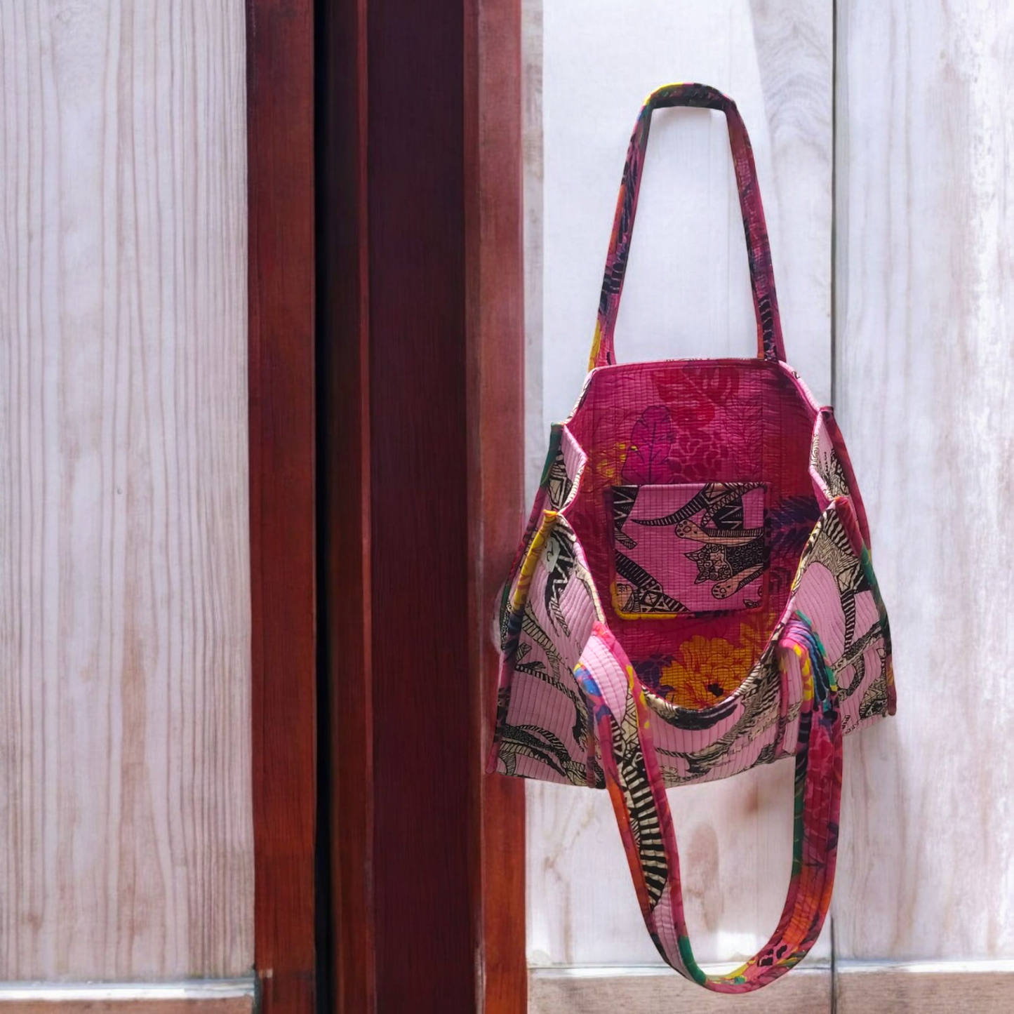 Handmade Quilted Tote Bag-