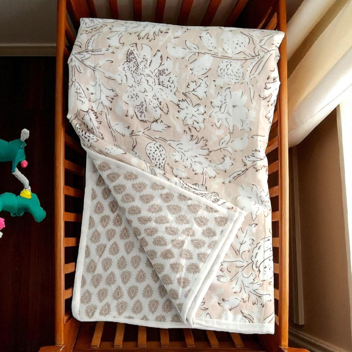 Baby dohar/ ac quilt soft beige