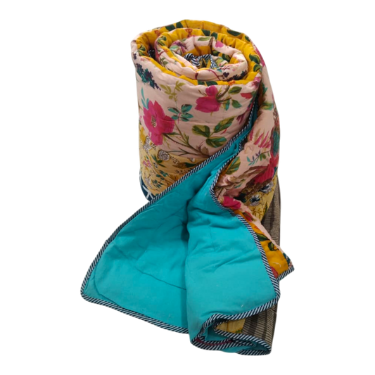 Patchwork Cotton cambric single Quilt