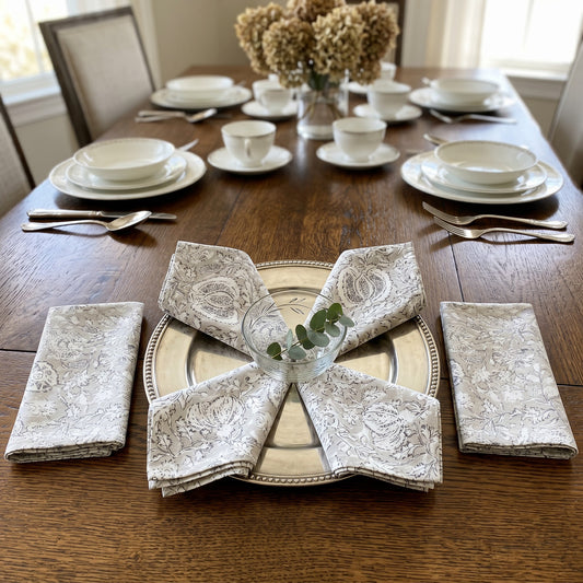 Set of 6 Cotton Cambric Napkins
