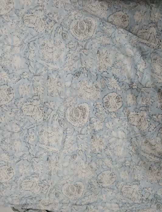 Soft pastel floral cotton cambric width 44 inches Fabric per meter