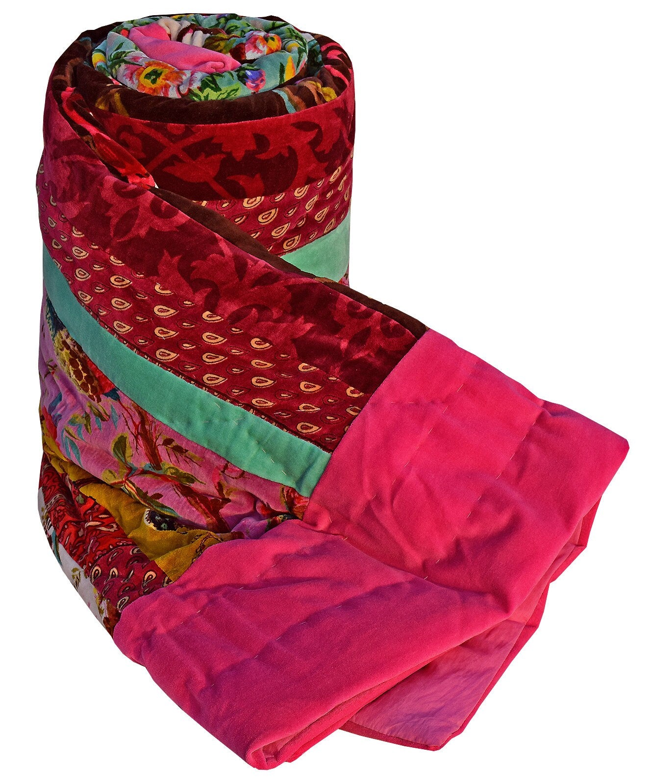 Bird Print 250 GSM Velvet Quilt