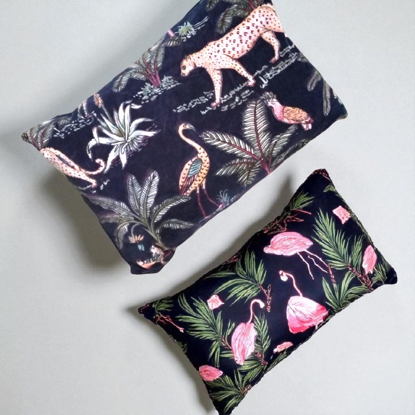 Jungle Velvet Cushion Cover/ Sham cover 30x50 cms