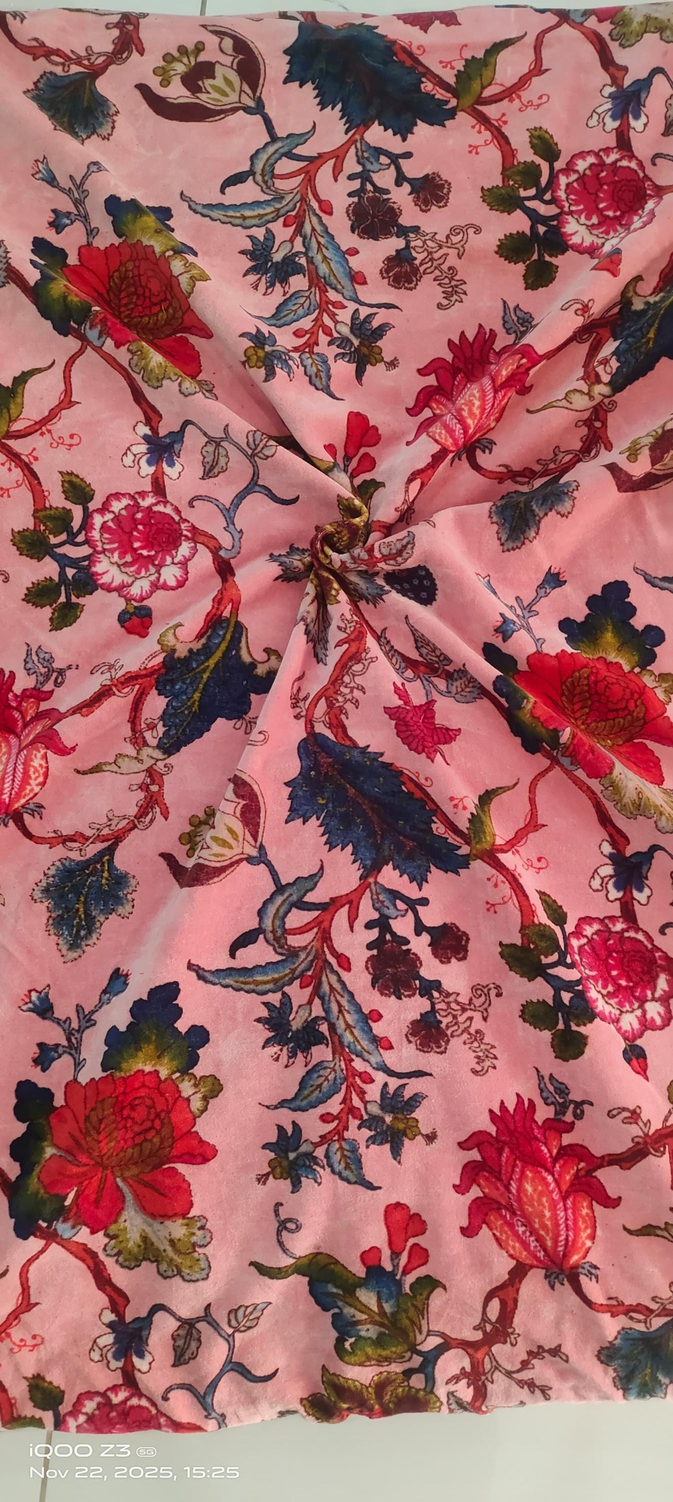 Limited time holiday sale Tree of life Velvet fabric for upholstery- Pink