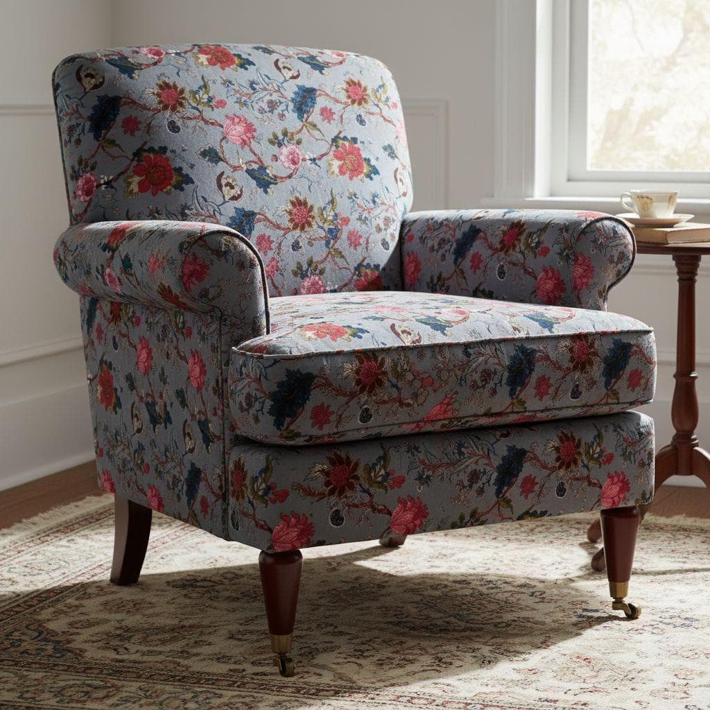 Tree of life Velvet fabric for upholstery- Grey