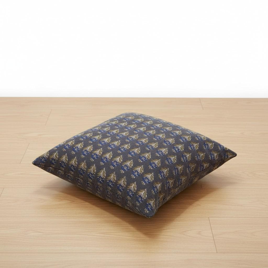 limited time holiday sale Cotton Velvet Midnight Lotus Motifs Cushion Cover 18x18" Double Sided Print Top Zip