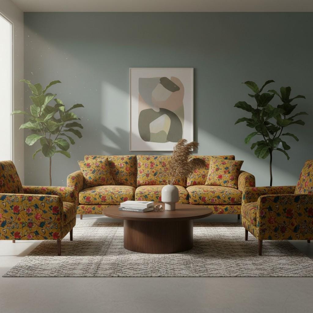 Cotton Velvet Fabric for Upholstery / DIY/ Dresses -Tree of Life