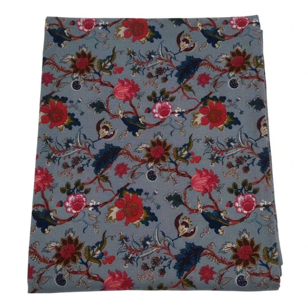 Velvet fabric for upholstery- Tree of life Grey