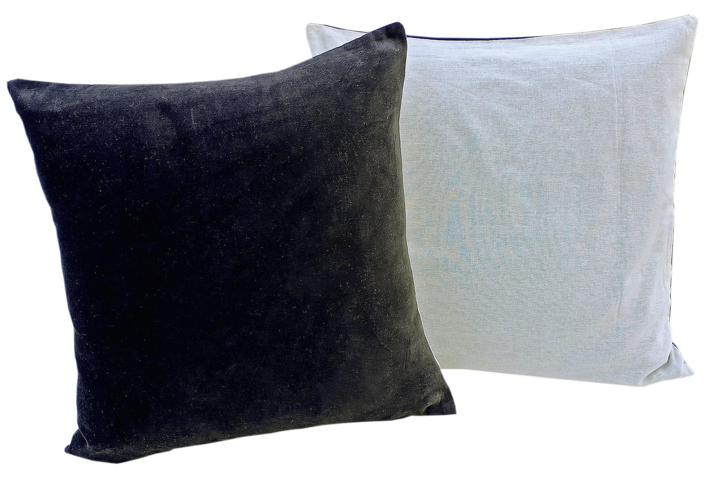 Solid Black Velvet Cushion Cover - The Teal Thread