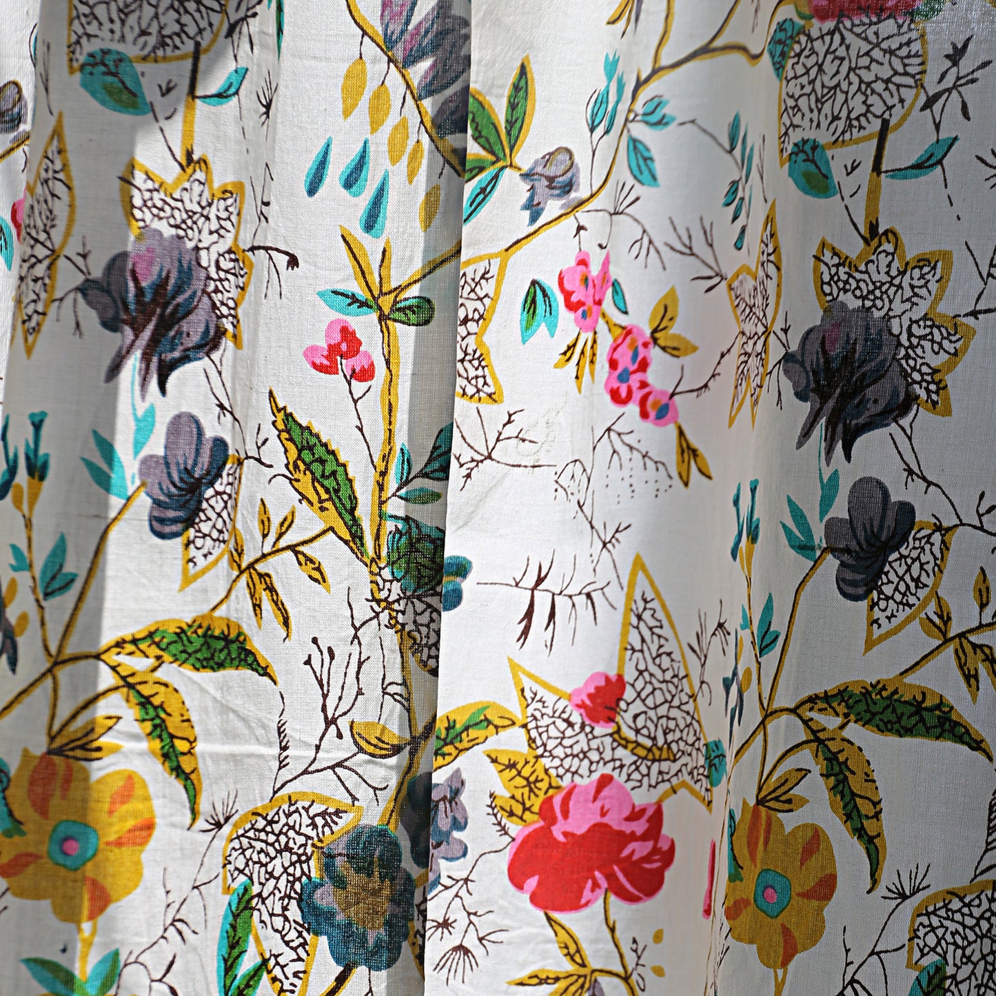 Breezy Voile Curtain Pair White - The Teal Thread