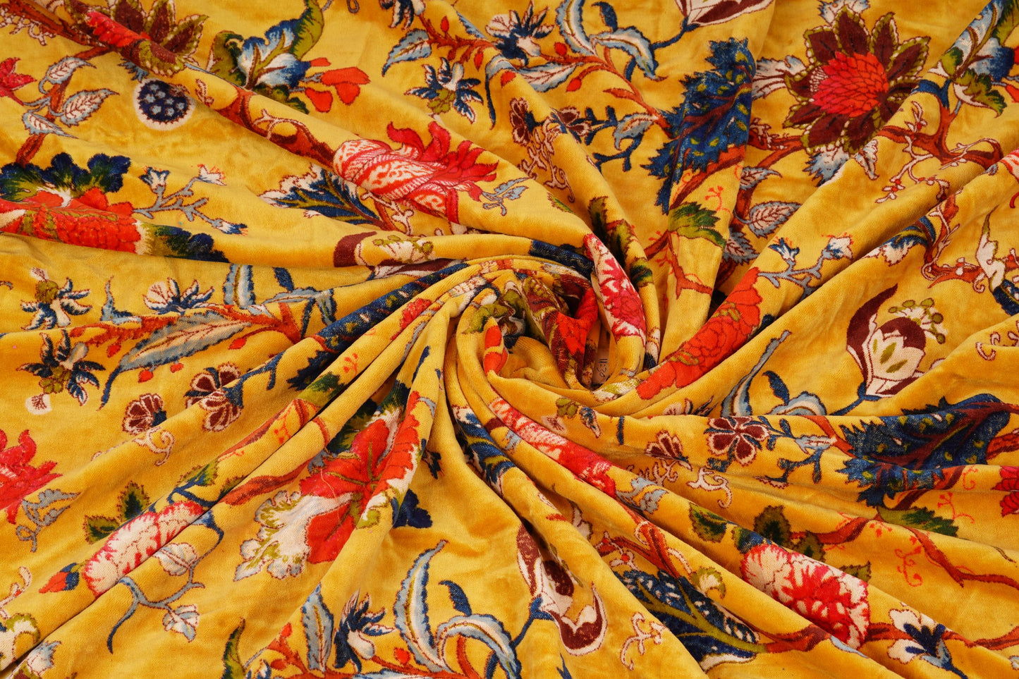 Tree of Iife Velvet Sofa throw- Yellow - The Teal Thread