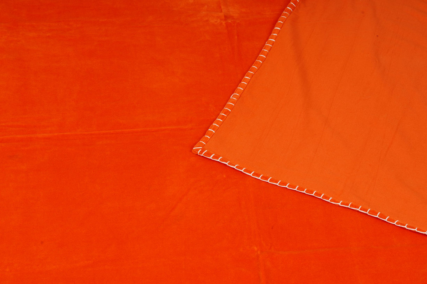 Velvet Sofa throw- Orange - The Teal Thread