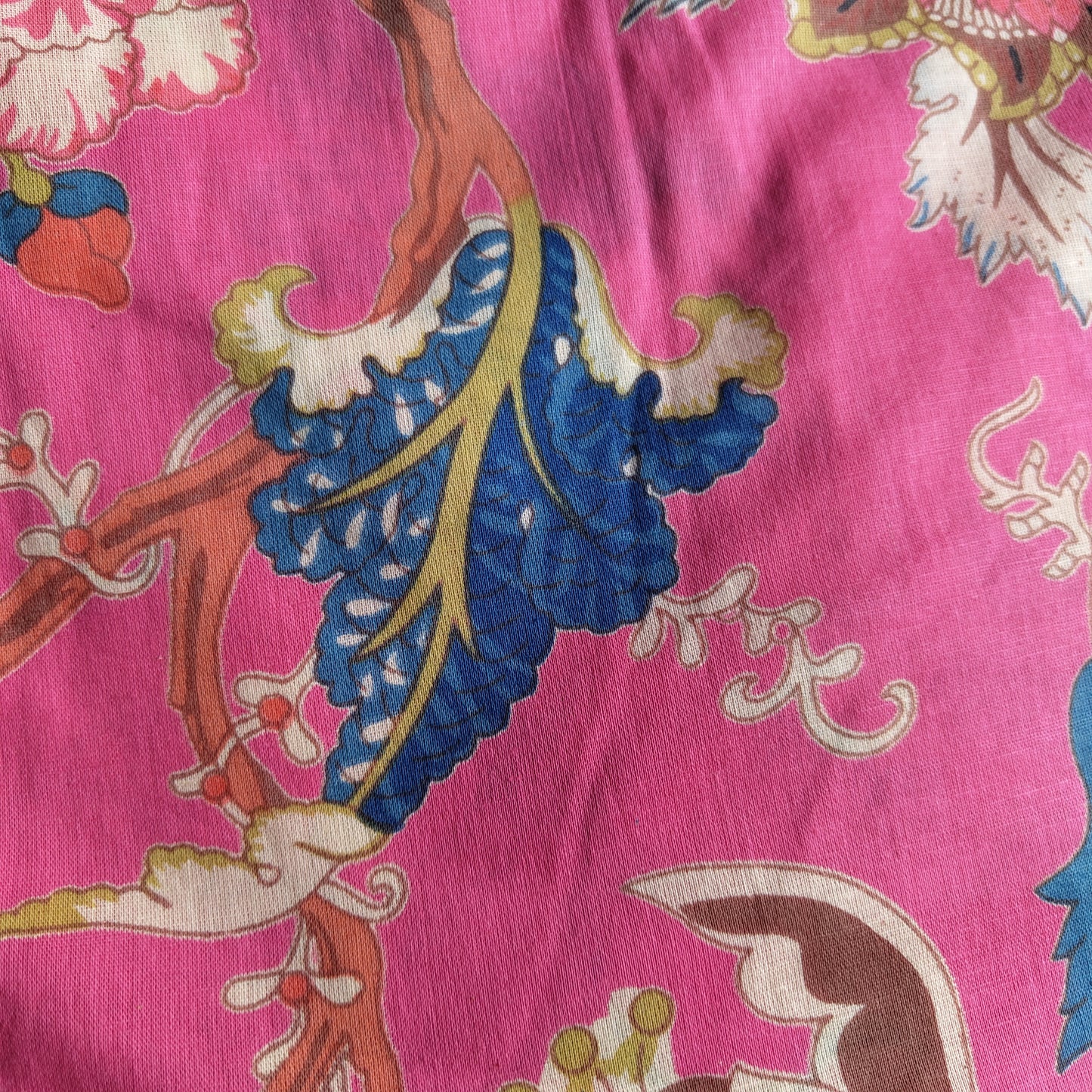 Tree of Life Pink Cotton cambric 44 inches width Fabric per meter