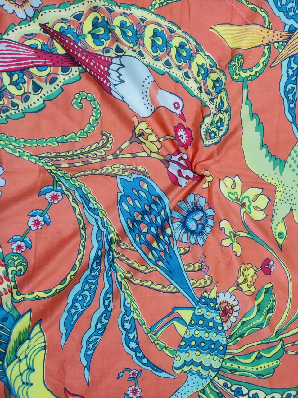 Midnight Gospel width 44 inches- Orange - The Teal Thread