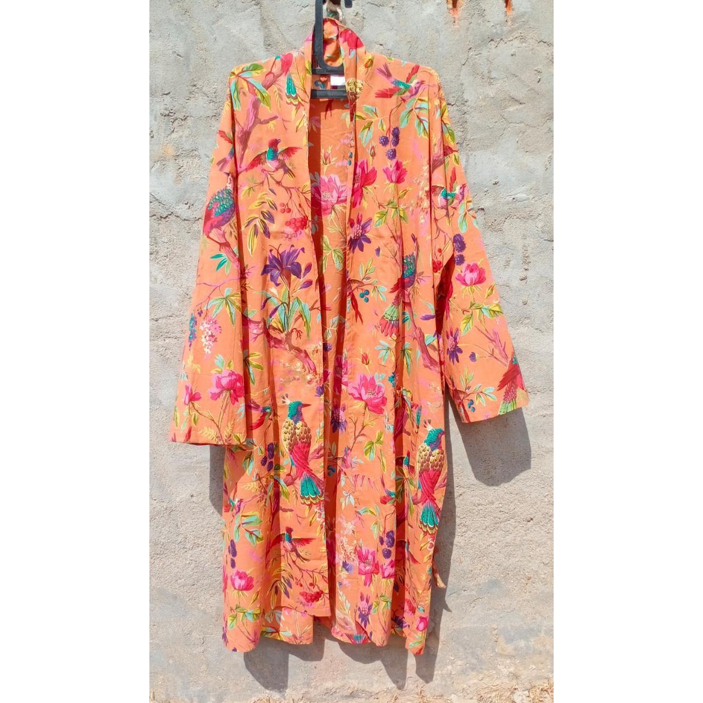 Kimono Bath Robes/ Night Suit - orange - The Teal Thread
