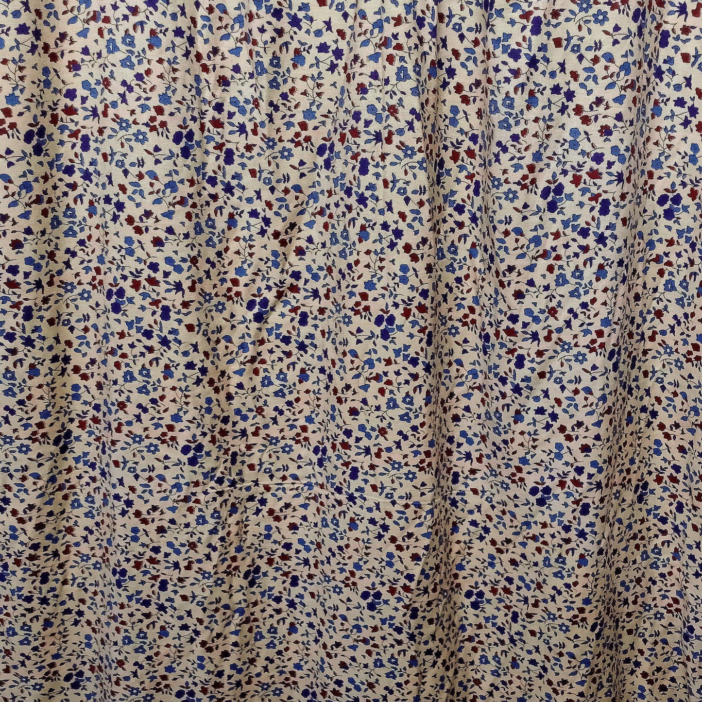 Rayon Bagru Print Pair - Blue Flowers - The Teal Thread