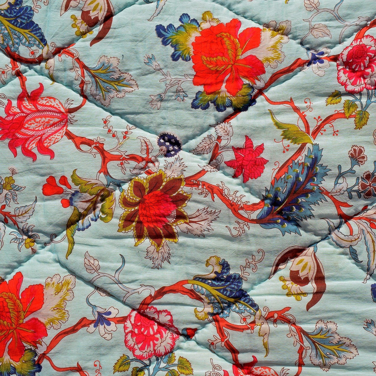 Tree of Life Jaipuri Razai Sky Blue - The Teal Thread