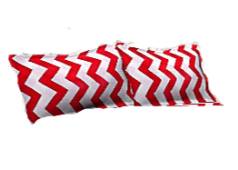 Zigzag Red Pair of Pillow cover (Pillow covers only) - The Teal Thread