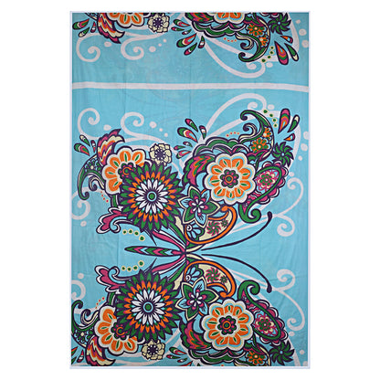 Malmal AC Quilt/Dohar-Blue Butterfly-Single Bed