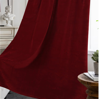 Solid Color Velvet Fabric for Upholstery- Maroon