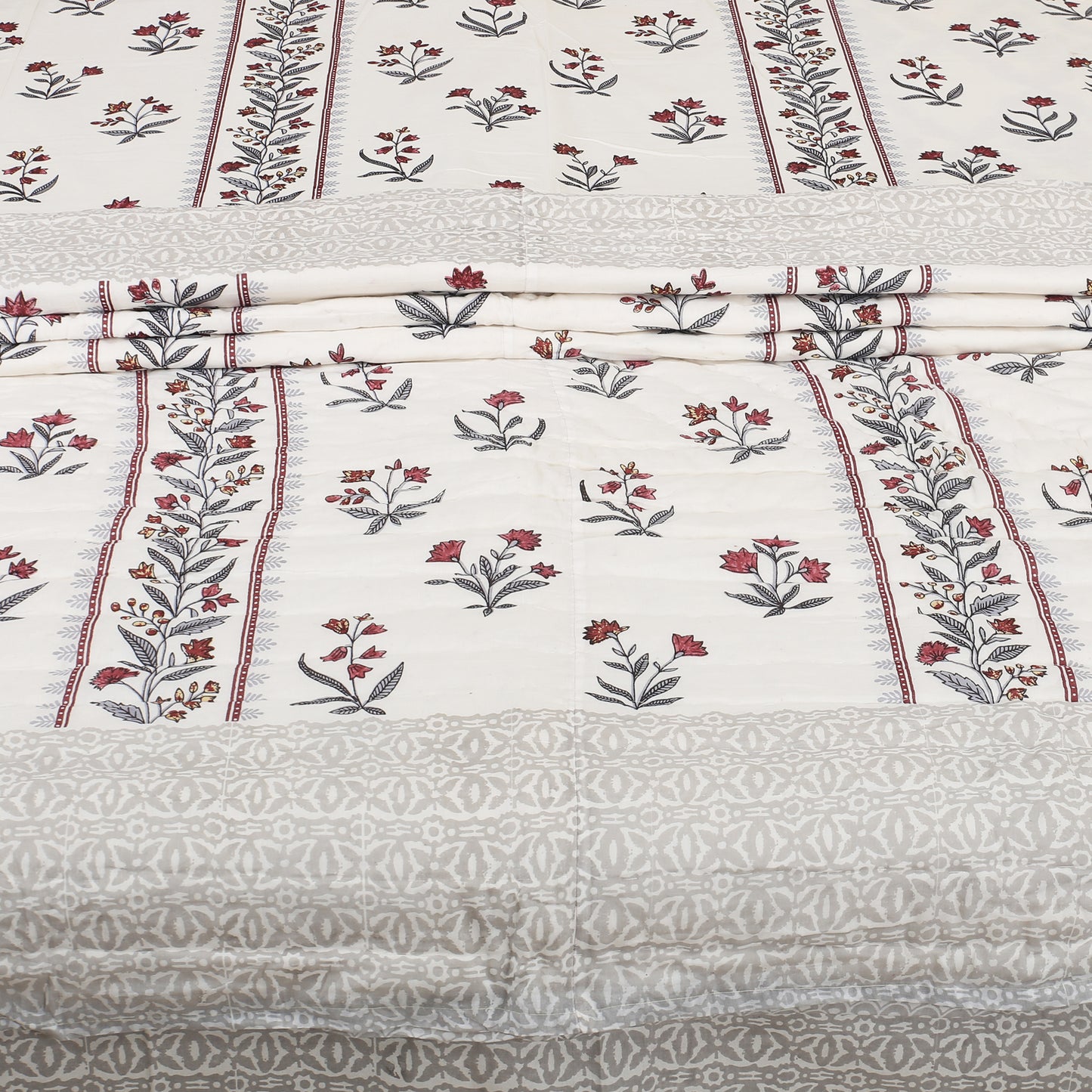 Block Print Soft Jaipuri Razai Quilt- 4