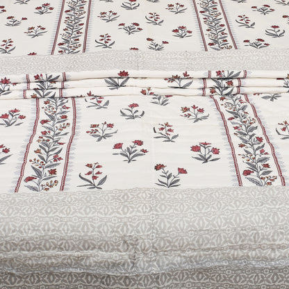 Block Print Soft Jaipuri Razai Quilt- 4