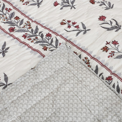 Block Print Soft Jaipuri Razai Quilt- 4