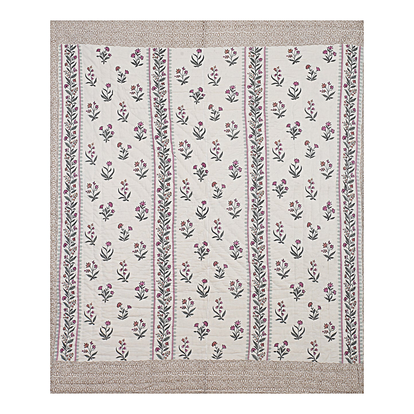 Block Print Soft Jaipuri Razai Quilt- 5