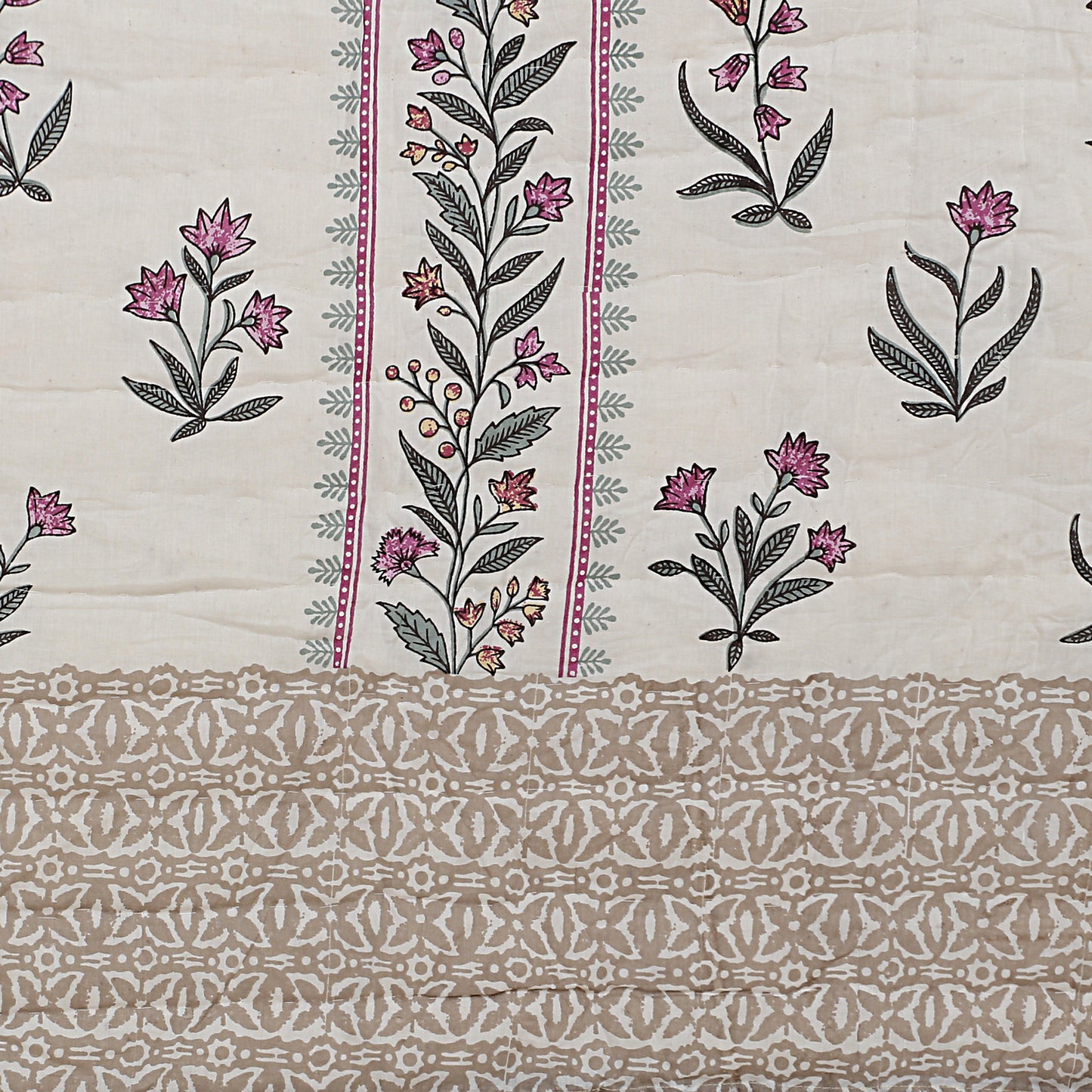 Block Print Soft Jaipuri Razai Quilt- 5