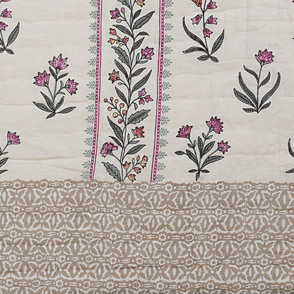 Block Print Soft Jaipuri Razai Quilt- 5