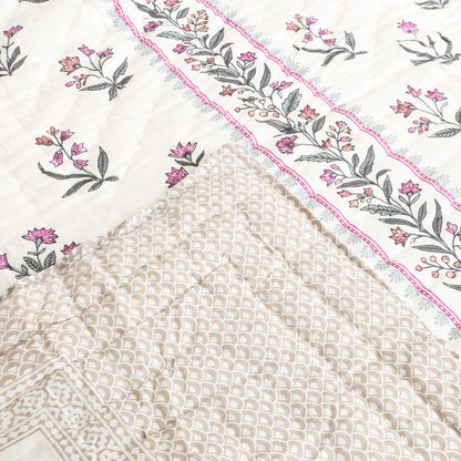 Block Print Soft Jaipuri Razai Quilt- 5