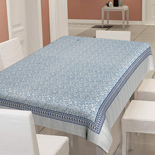 6/8 Seater blue floral Dining Table Cover