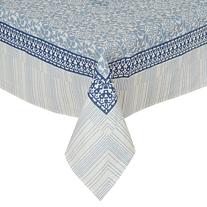 6/8 Seater blue floral Dining Table Cover