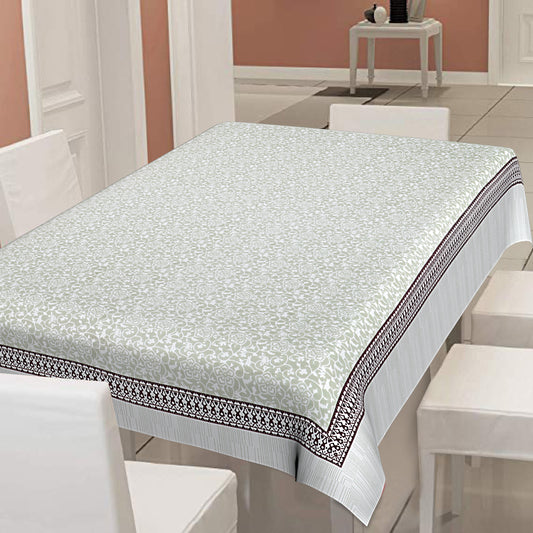 6/8 Seater green floral Dining Table Cover