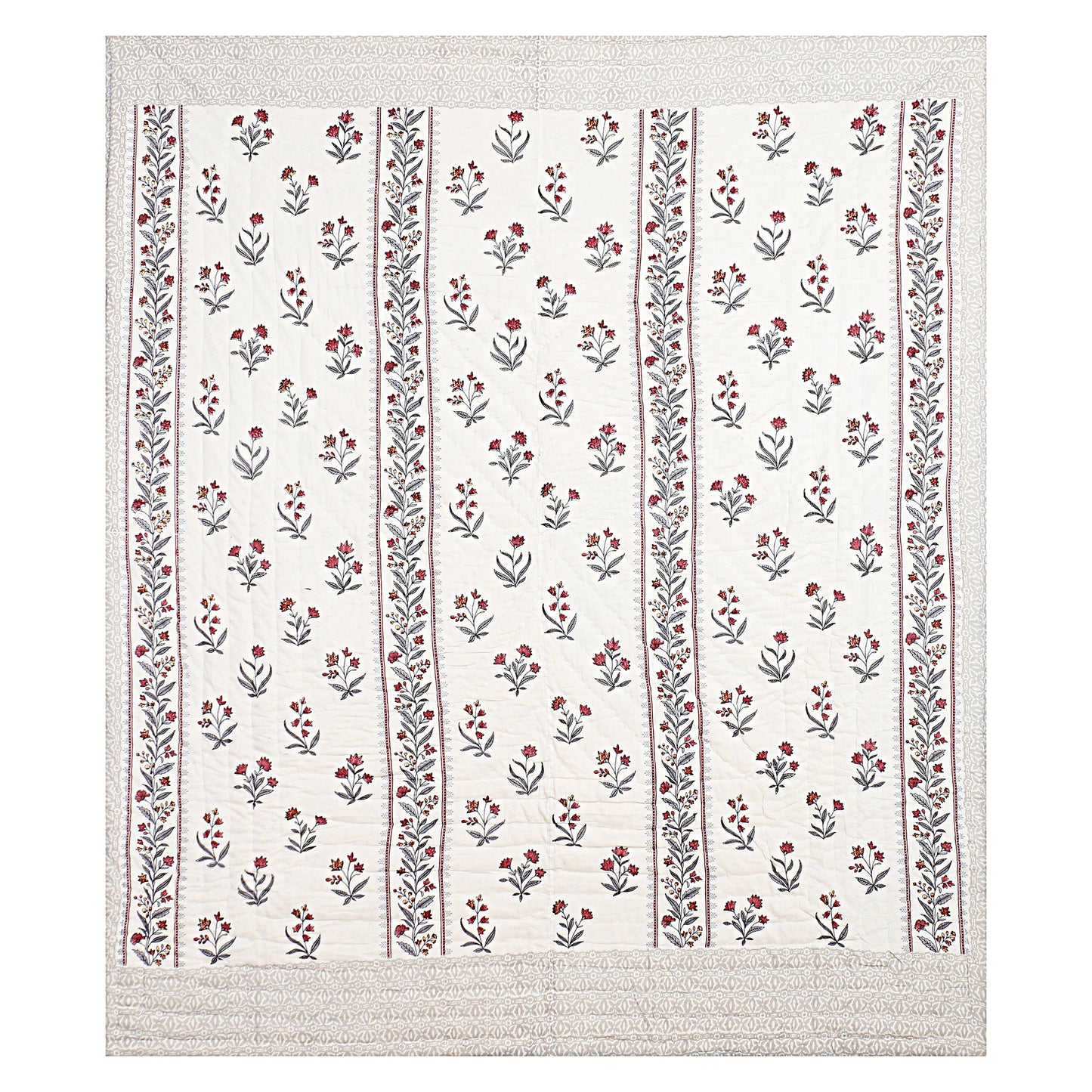 Block Print Soft Jaipuri Razai Quilt- 4