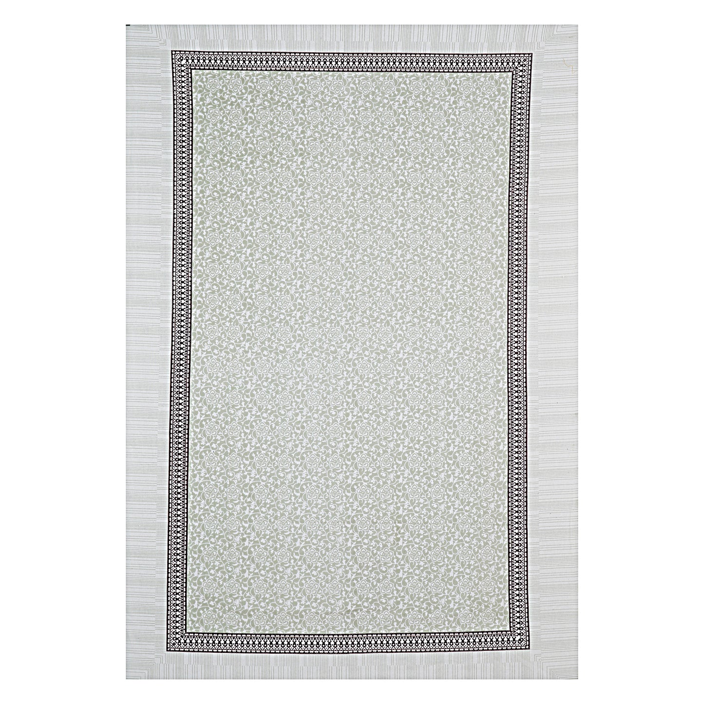 6/8 Seater green floral Dining Table Cover