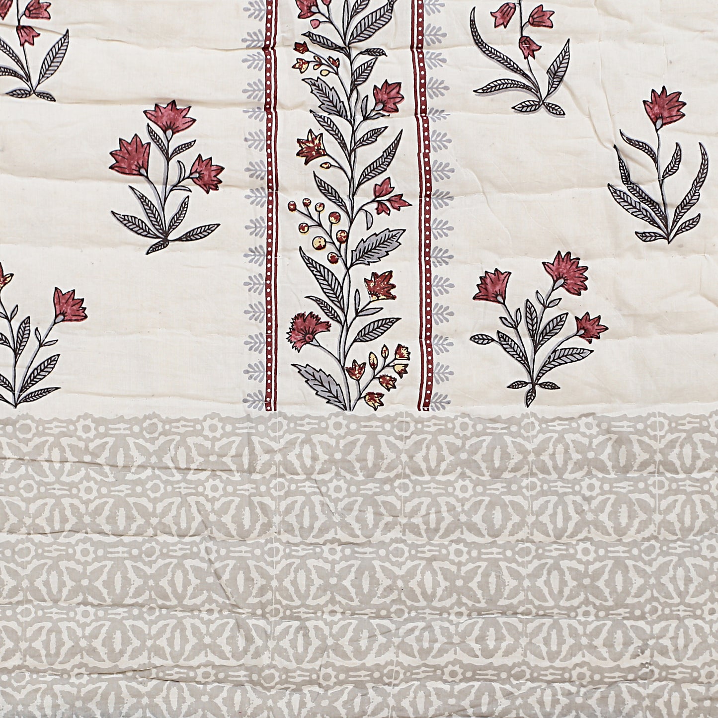 Block Print Soft Jaipuri Razai Quilt- 4