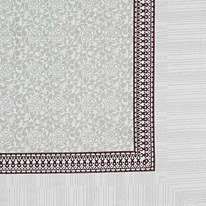 6/8 Seater green floral Dining Table Cover