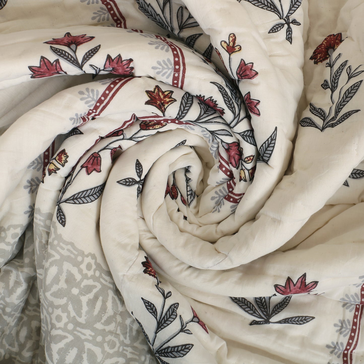 Block Print Soft Jaipuri Razai Quilt- 4