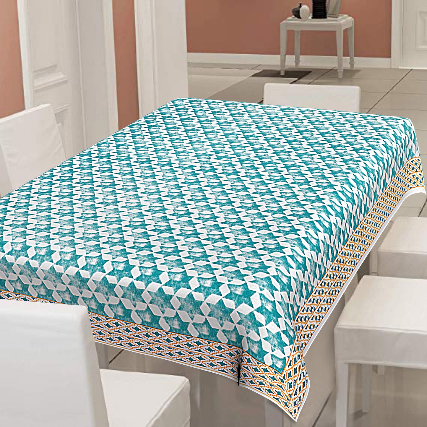 Sea Green Starry World 82 x 60 inches Dining Table Cover