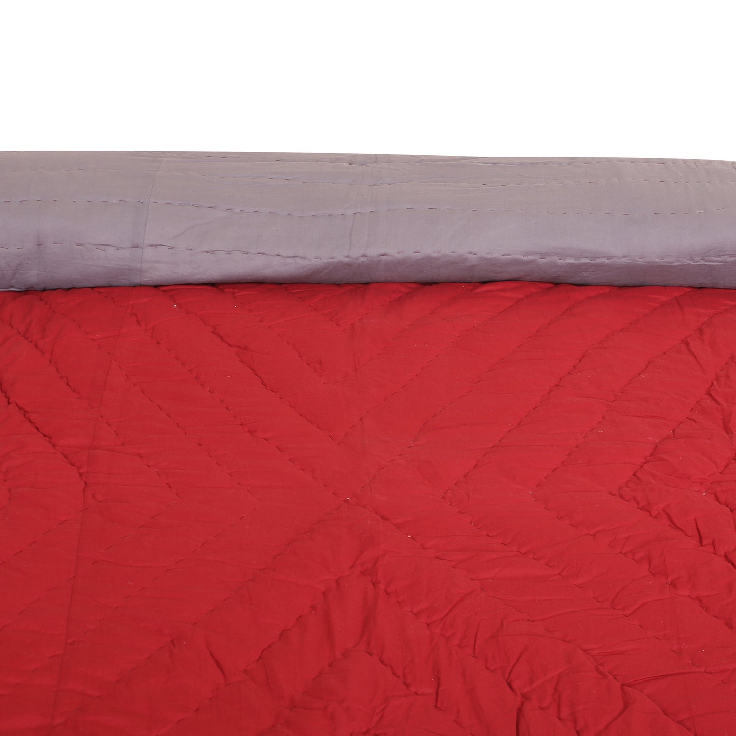 Red and Grey Super Soft Reversible Quilt/Comforter