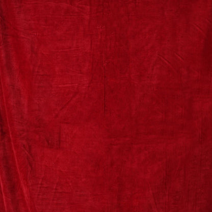 Solid Color Velvet Fabric for Upholstery- Deep Red