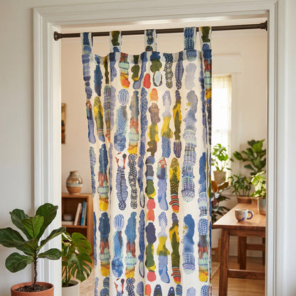 Ocean Cotton Cambric Curtain Pair