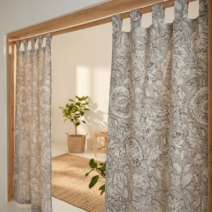 Soft Pastel Cotton Cambric Curtain Pair