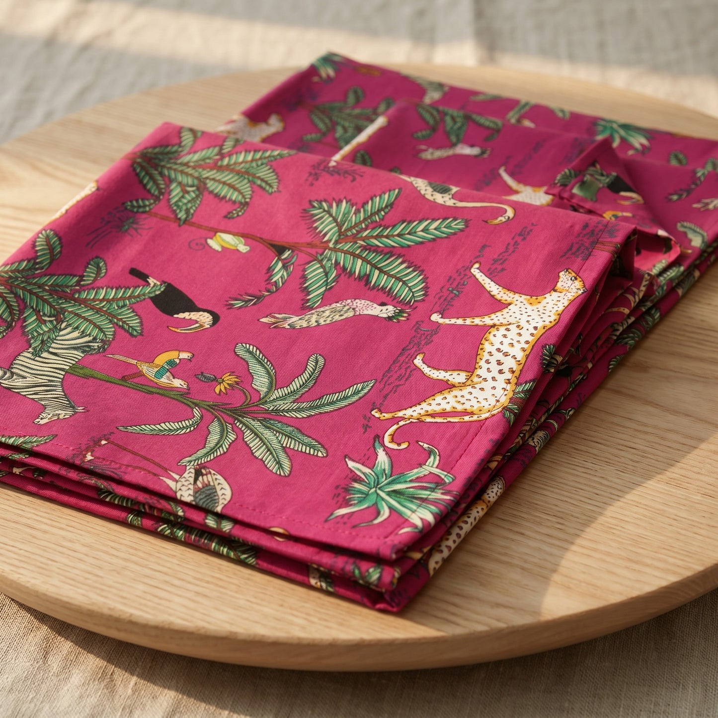 Jungle Toile Set of 6 Cotton Cambric Napkins