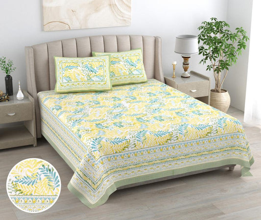 Double Bedsheet Set with pillow covers- Gulmohar 9
