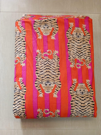 Disco Pink Tiger Cotton cambric 44 inches width Fabric per meter